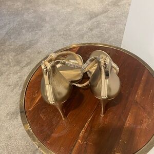 Nine West Gold Strappy Heels